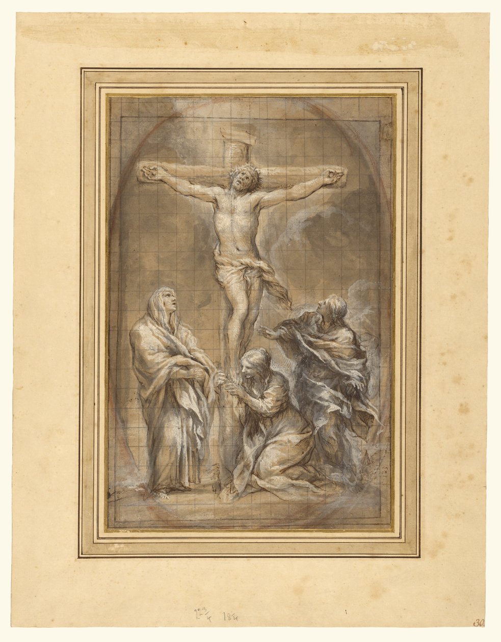 Kristus på korset med Jomfru Maria, Maria Magdalene og Sankt Johannes af Pietro da Cortona