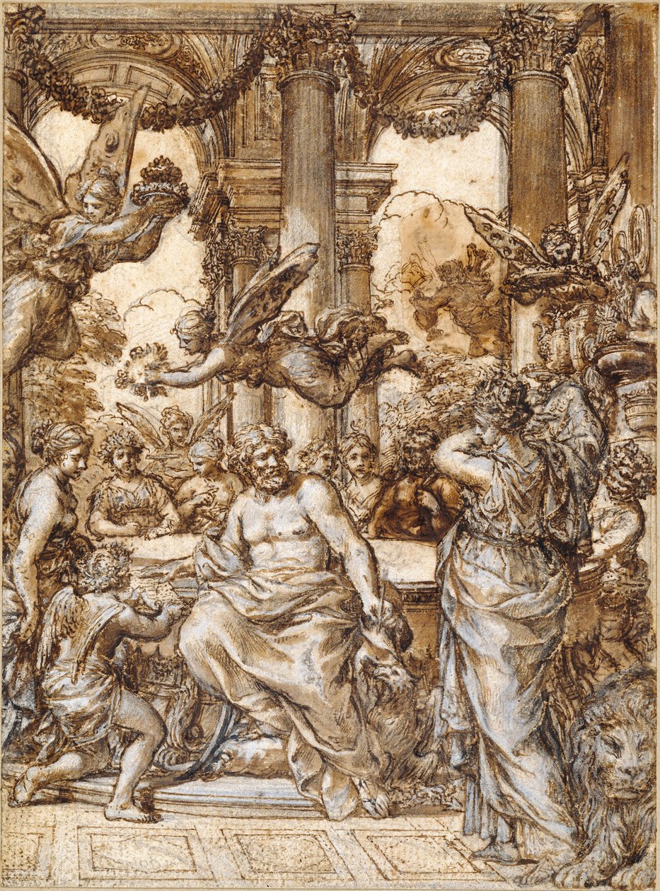 Cybele foran gudernes råd af Pietro da Cortona