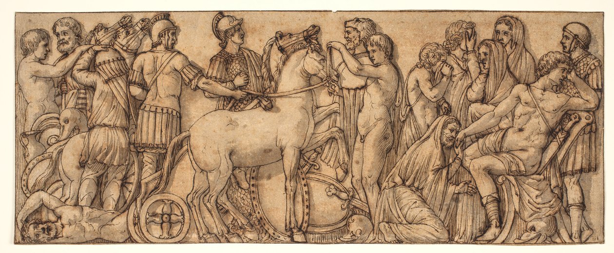 Frise fra en romersk sarkofag(?) af Pietro da Cortona