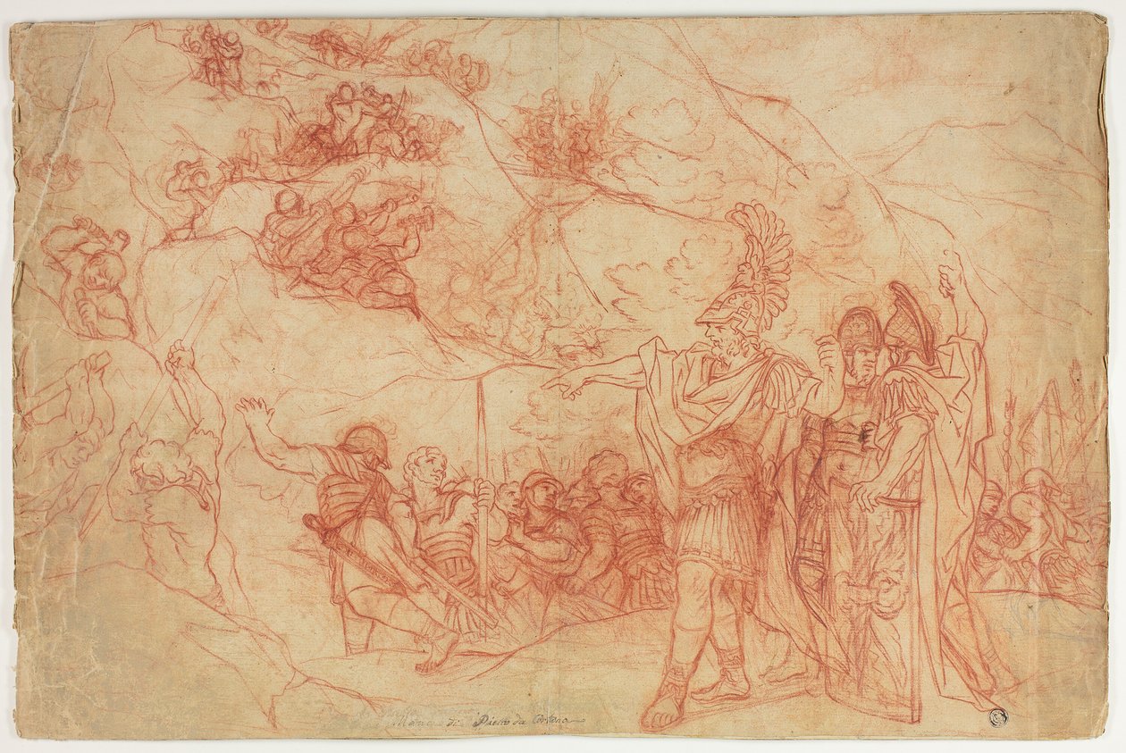 Romersk kommandør beordrer angreb af Pietro da Cortona