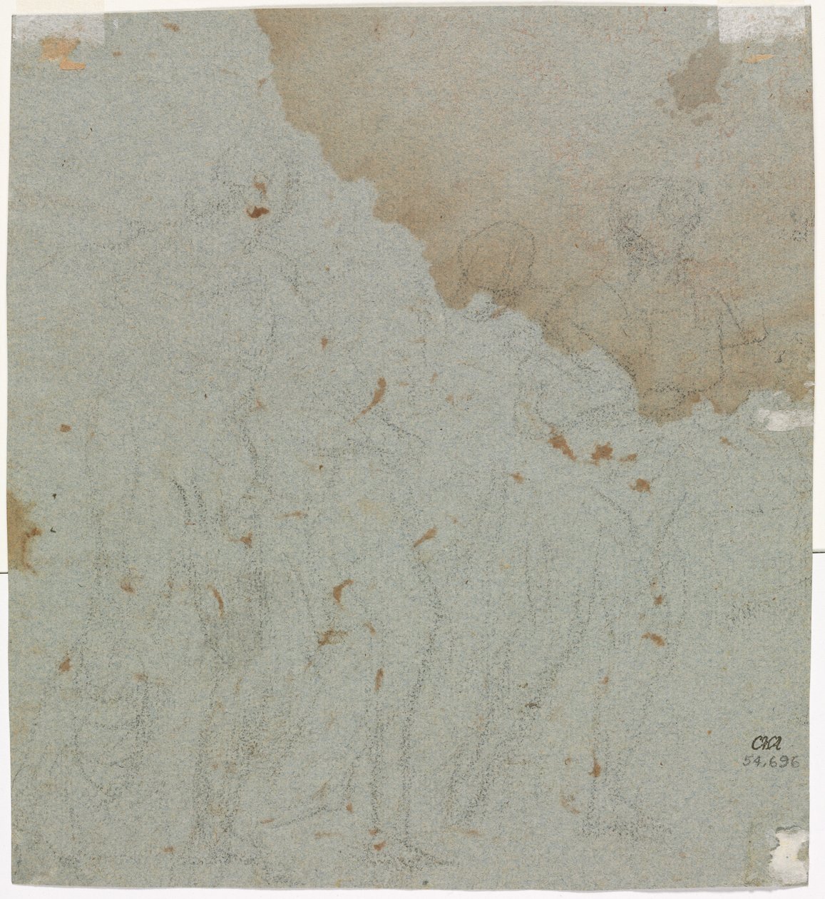 Skitse for Lot og hans døtre, 1600-tallet. af Pietro da Cortona