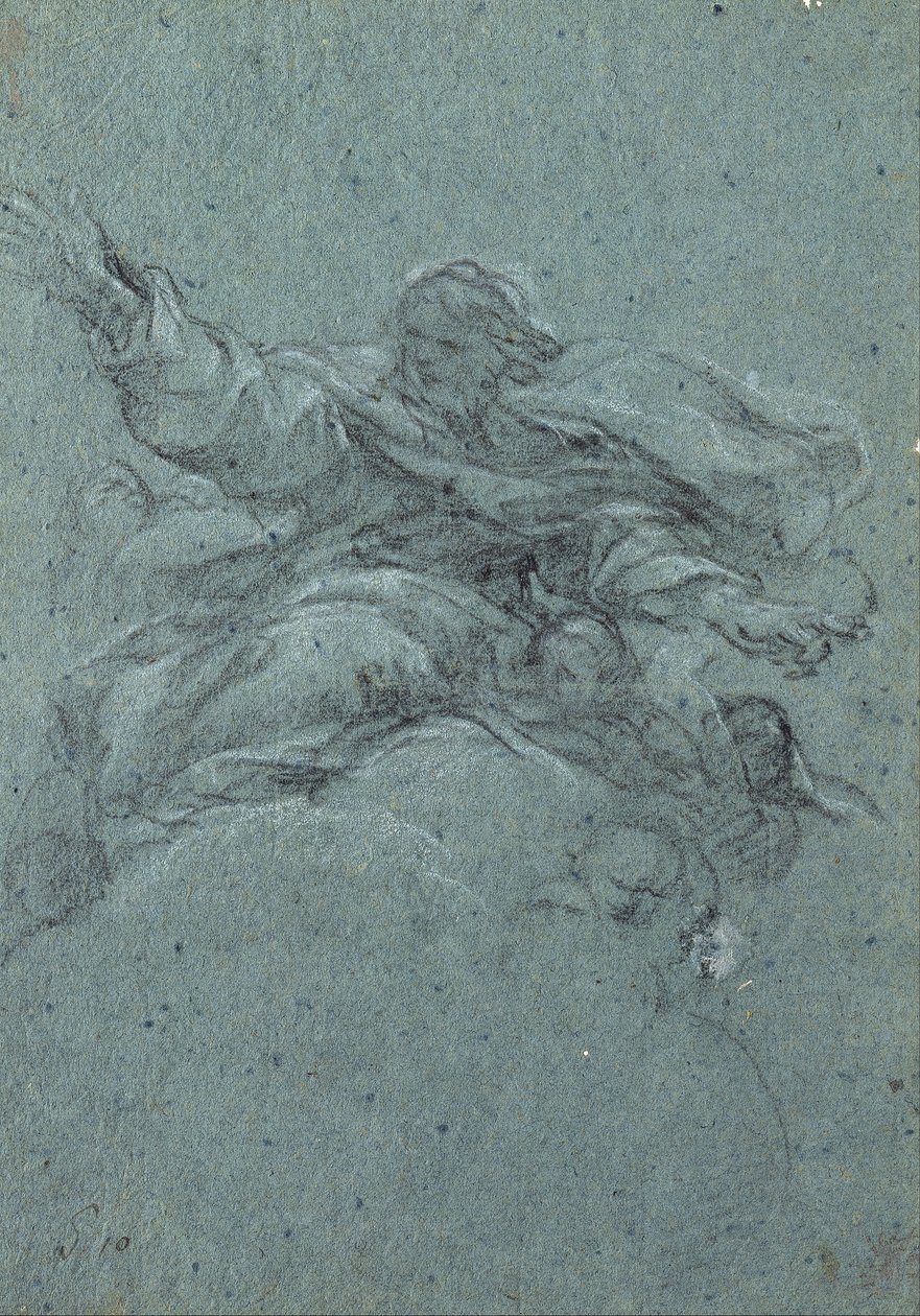 Studium af Gud Faderen af Pietro da Cortona