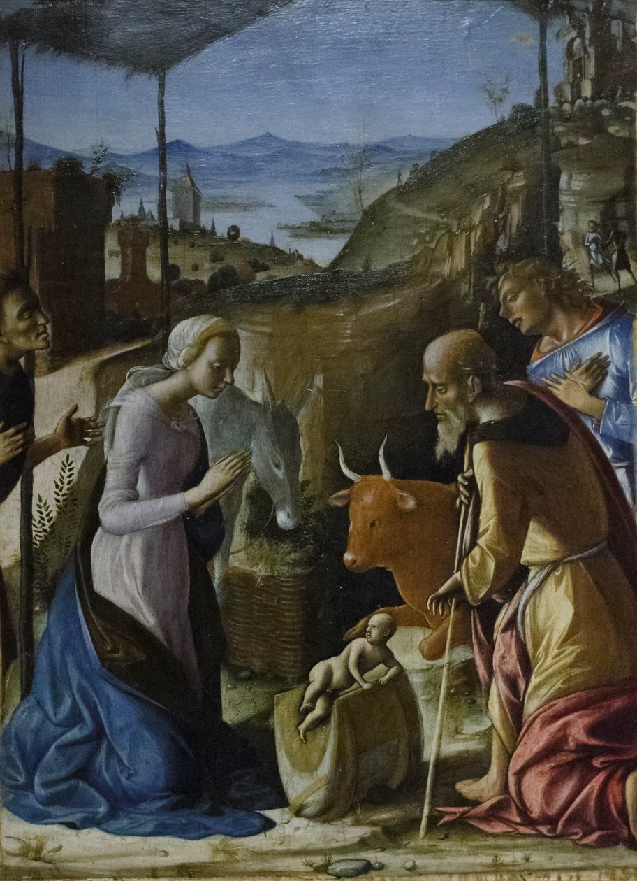 Hyrdernes tilbedelse, ca. 1493-96 (tempera på panel) af Pietro di Francesco degli Orioli