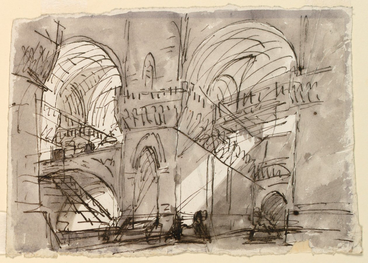 Scenedesign, Fængselsinteriør af Pietro di Gottardo Gonzaga