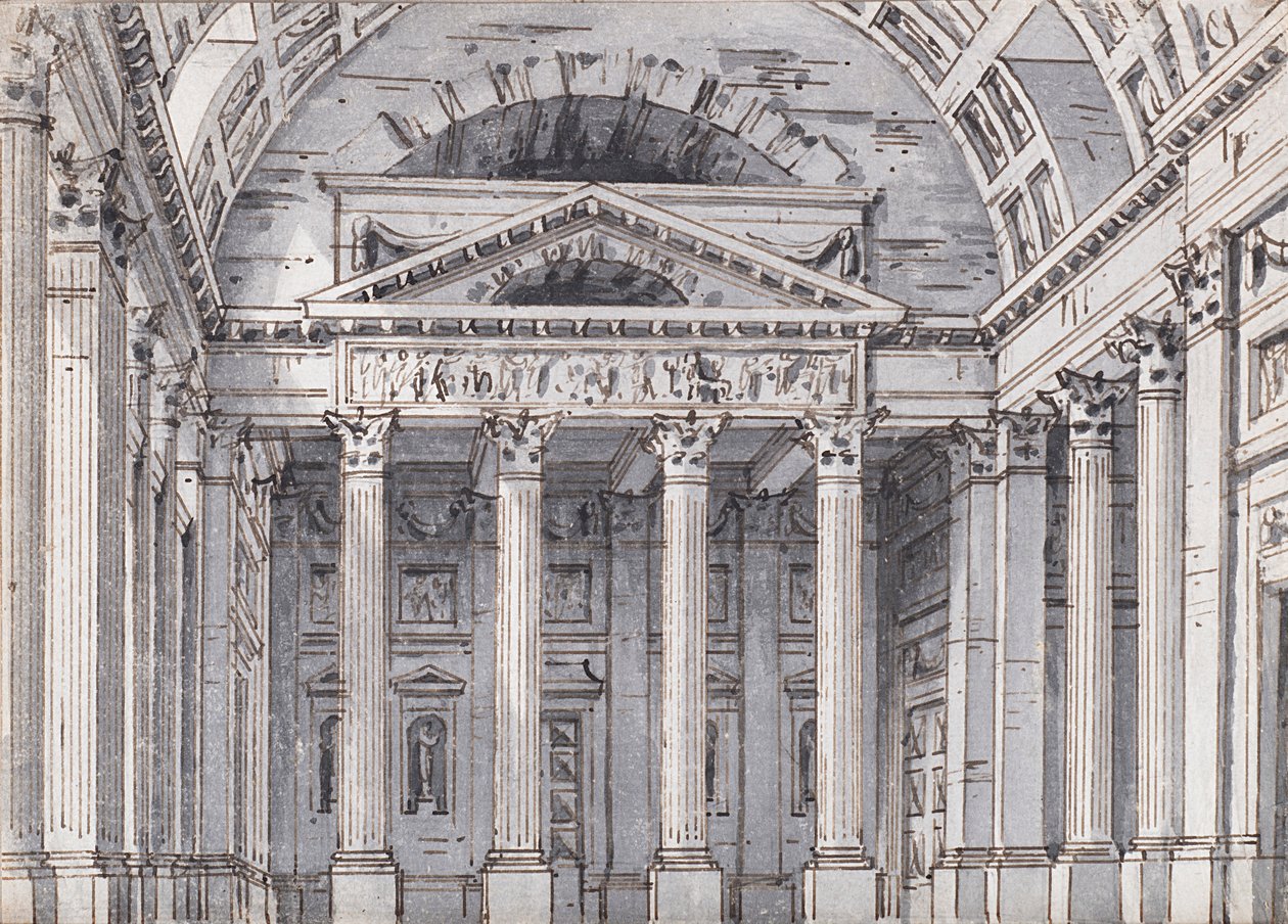Scenedesign til operaen Belisario af Gaetano Donizetti, 1820