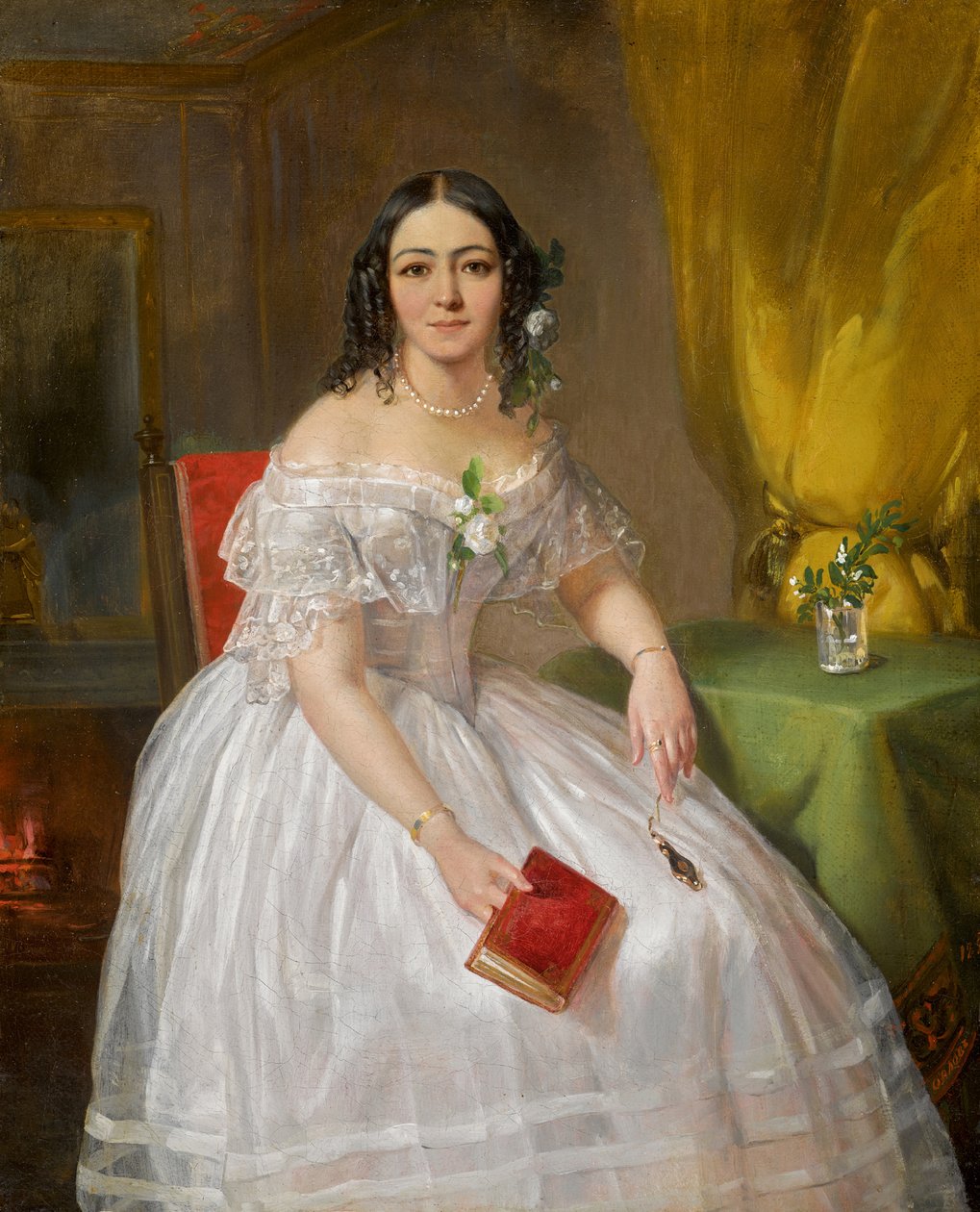 Portræt af Sofia Nikolaevna Karamzina 1802-1856, 1840. af Pimen Nikitich Orlov