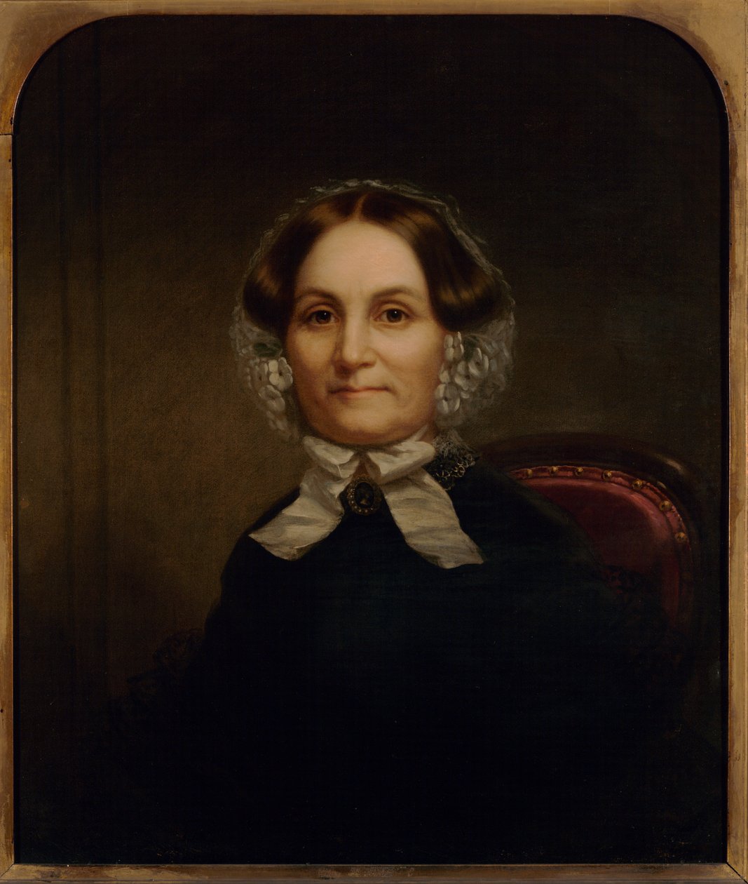 Portræt af Lucy Hale Sturges, ca. 1867 (olie på lærred) af Pine Theodore