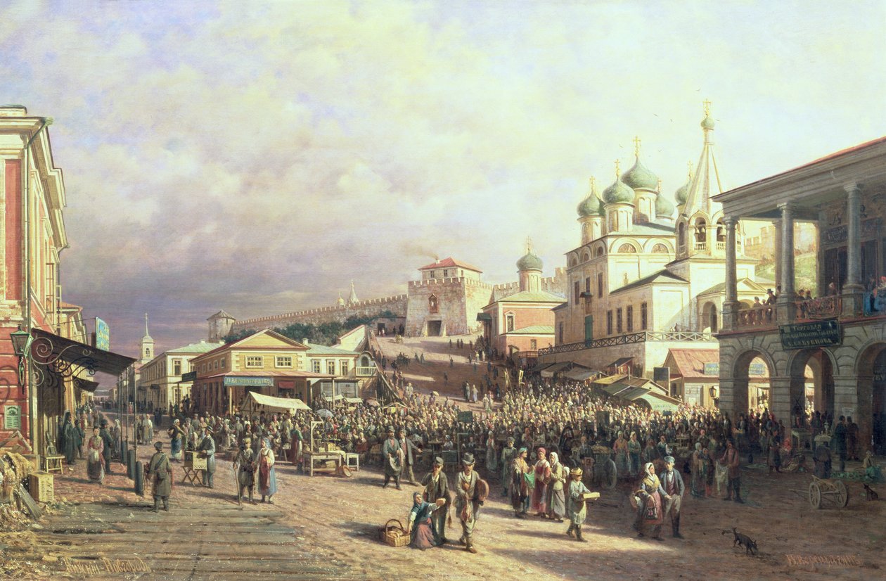 Marked i Nizhny, Novgorod, 1872 af Piotr Petrovitch Weretshchagin