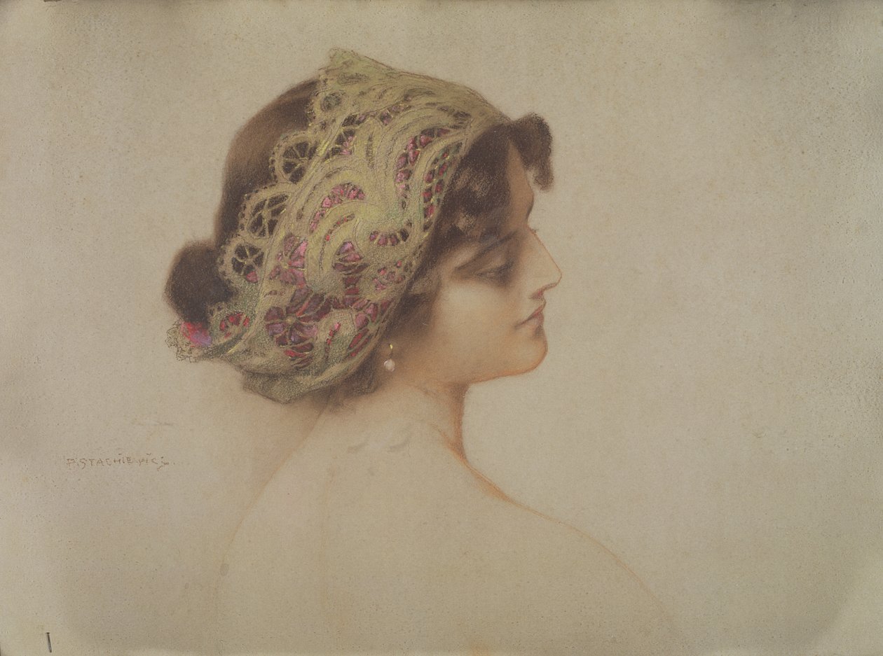 Venetian Crown (pastel på papir) af Piotr Stachiewicz