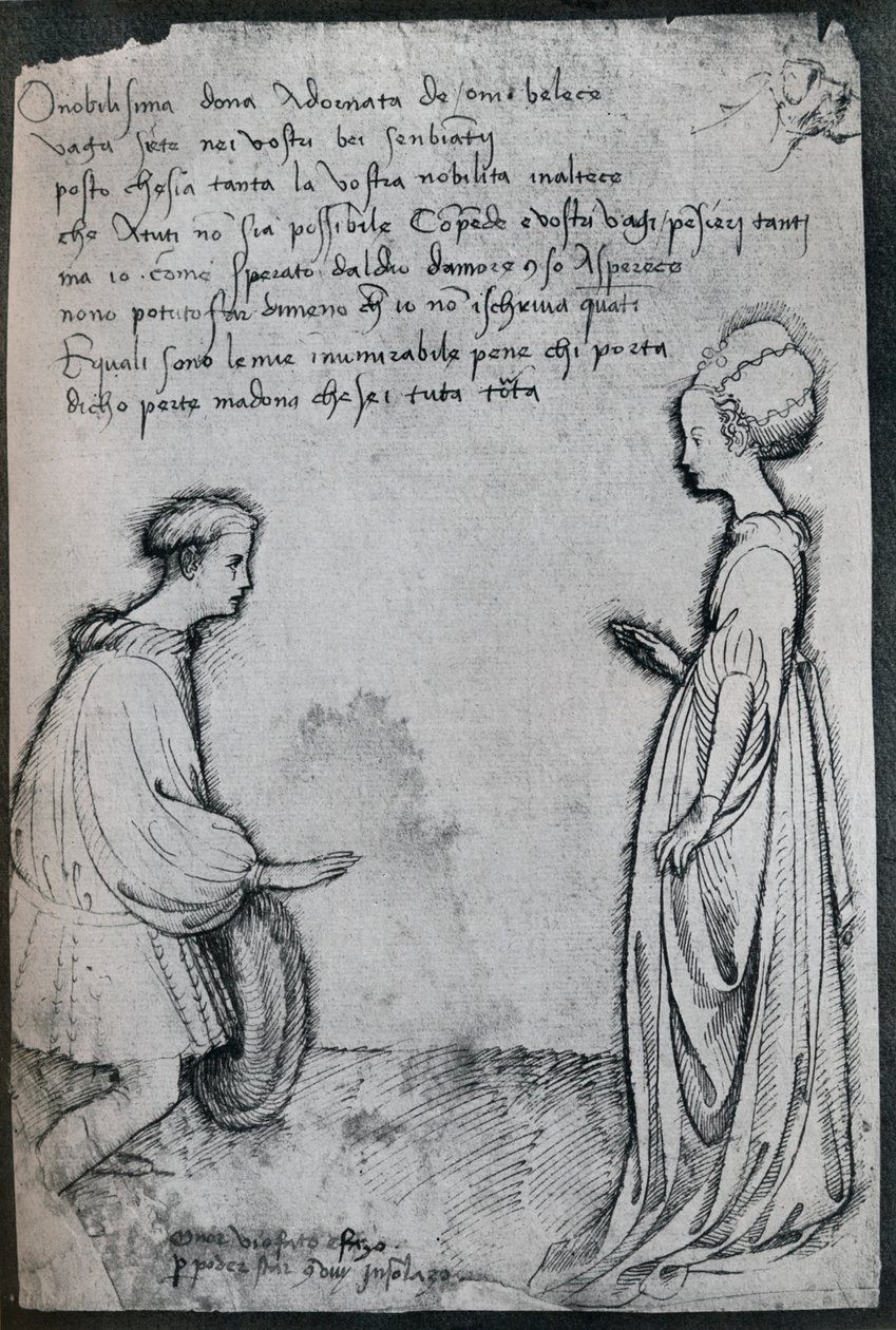 En kærlighedsduet, c1400-tallet, 1925 af Antonio Pisanello