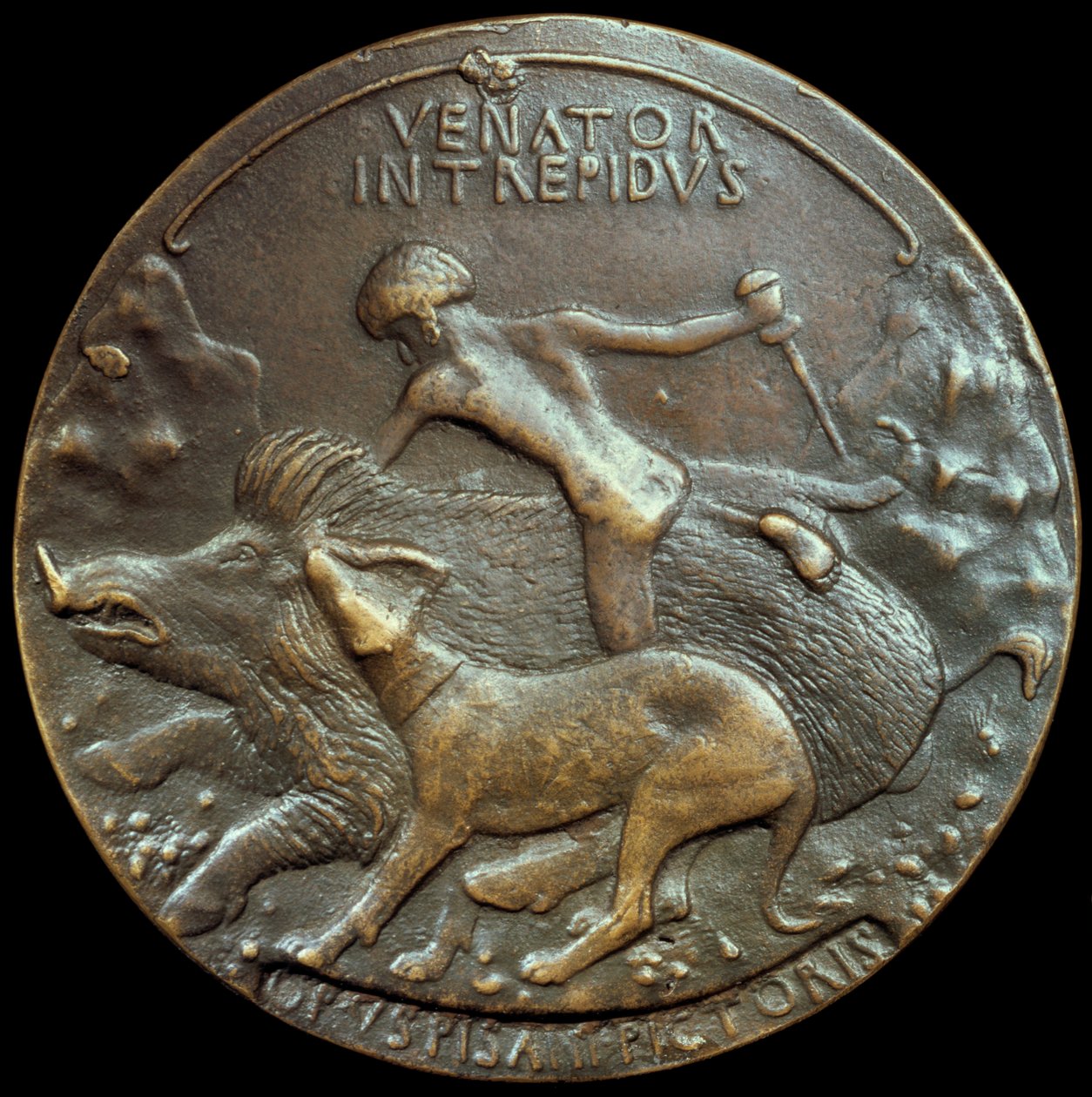 Medaljon af Alfonso V Aragon, konge af Napoli og Sicilien, 1400-tallet af Antonio Pisanello