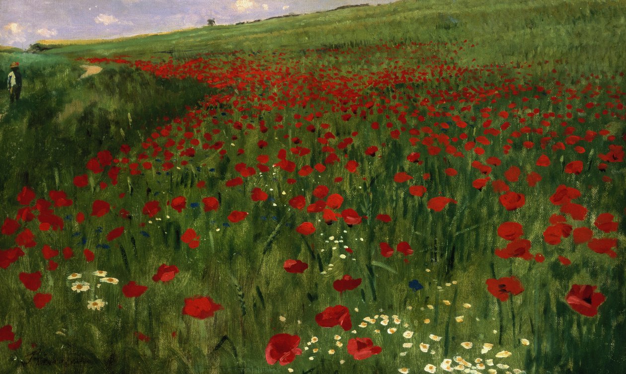 Valmuemarken, 1896 af Pál Szinyei Merse