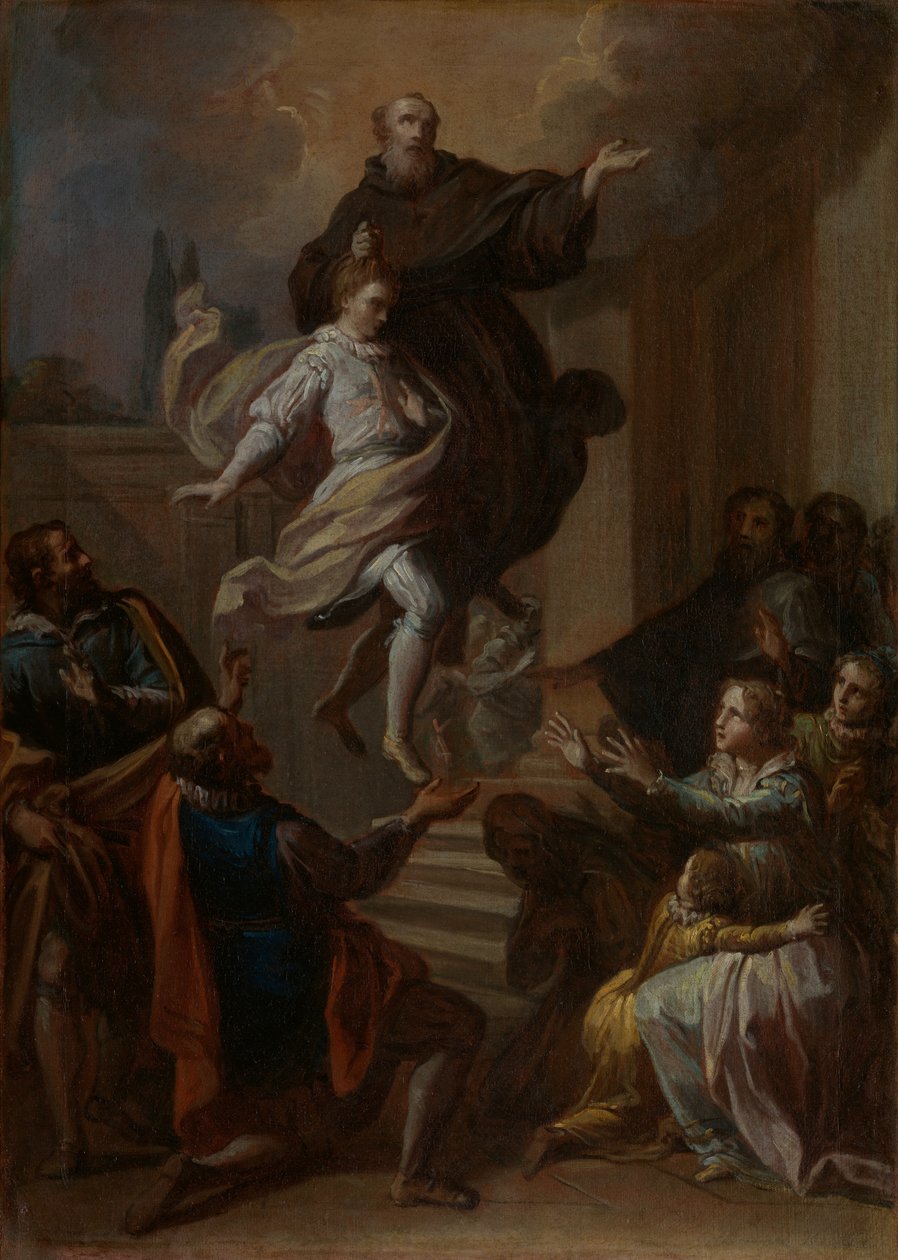 Et mirakel af Sankt Josef af Cupertino 1603-1663, 1750. af Placido Costanzi