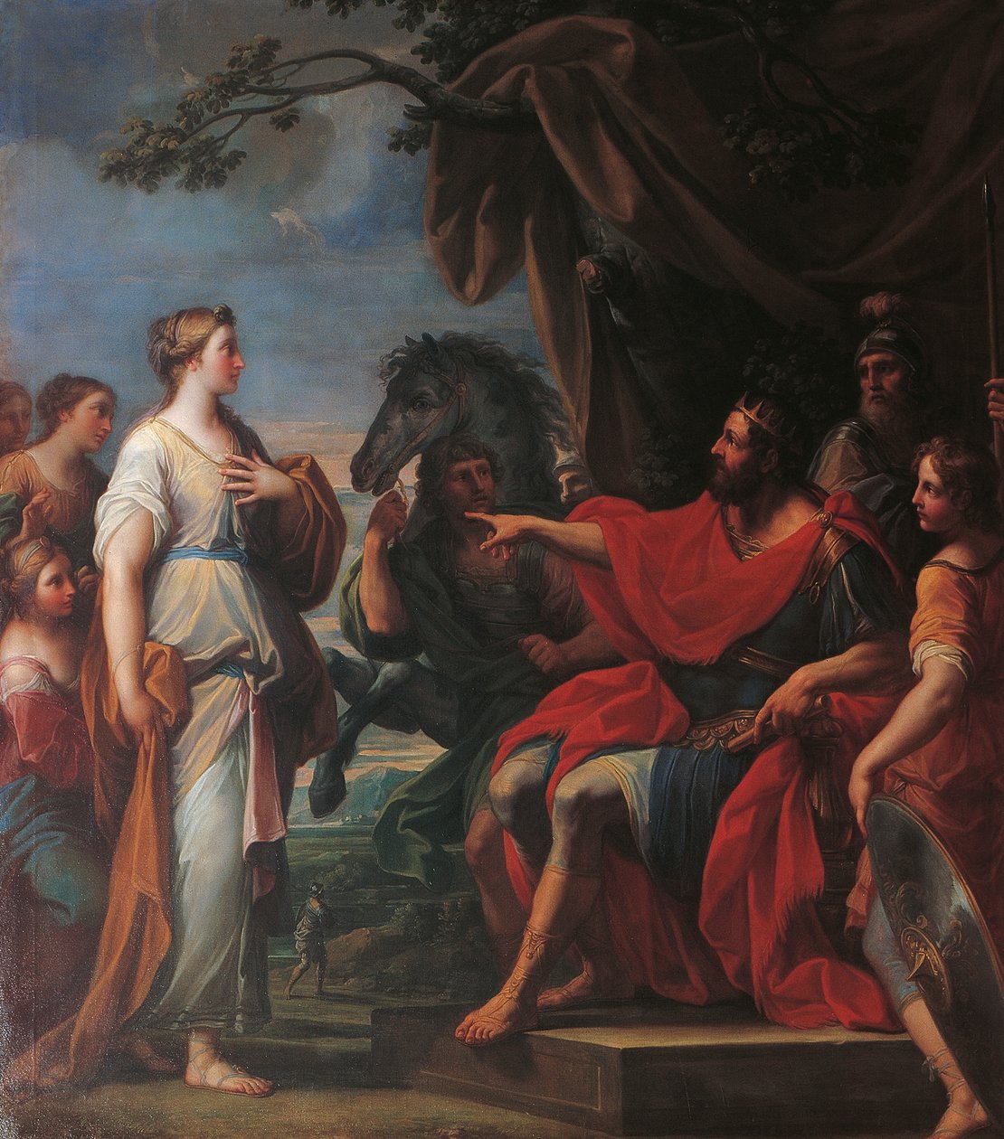 Clelia før Porsena, af Placido Costanzi (1702-1759), olie på lærred af Placido Costanzi