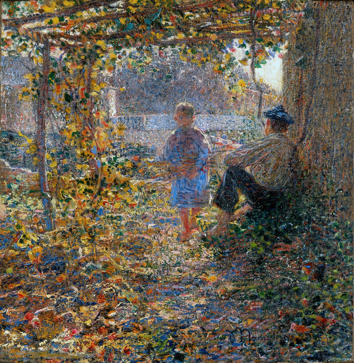 marts aften (under pergolaen) af Plinio Nomellini