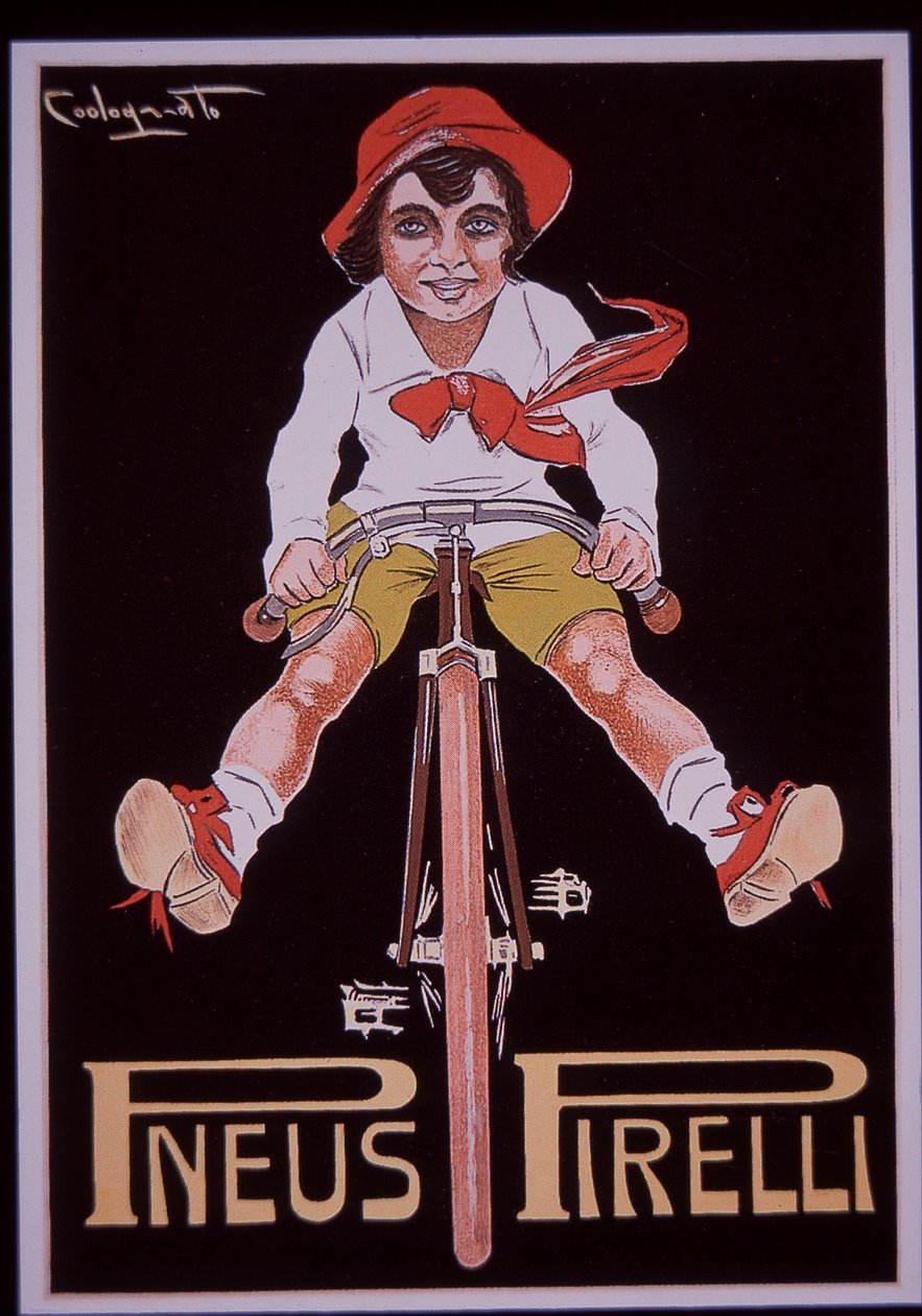 Pirelli-cykelreklame af Plinio Codognato