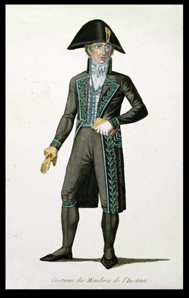 Kostume af et medlem af Institut de France, graveret af Louis F. Charon c.1802-10 af Poisson