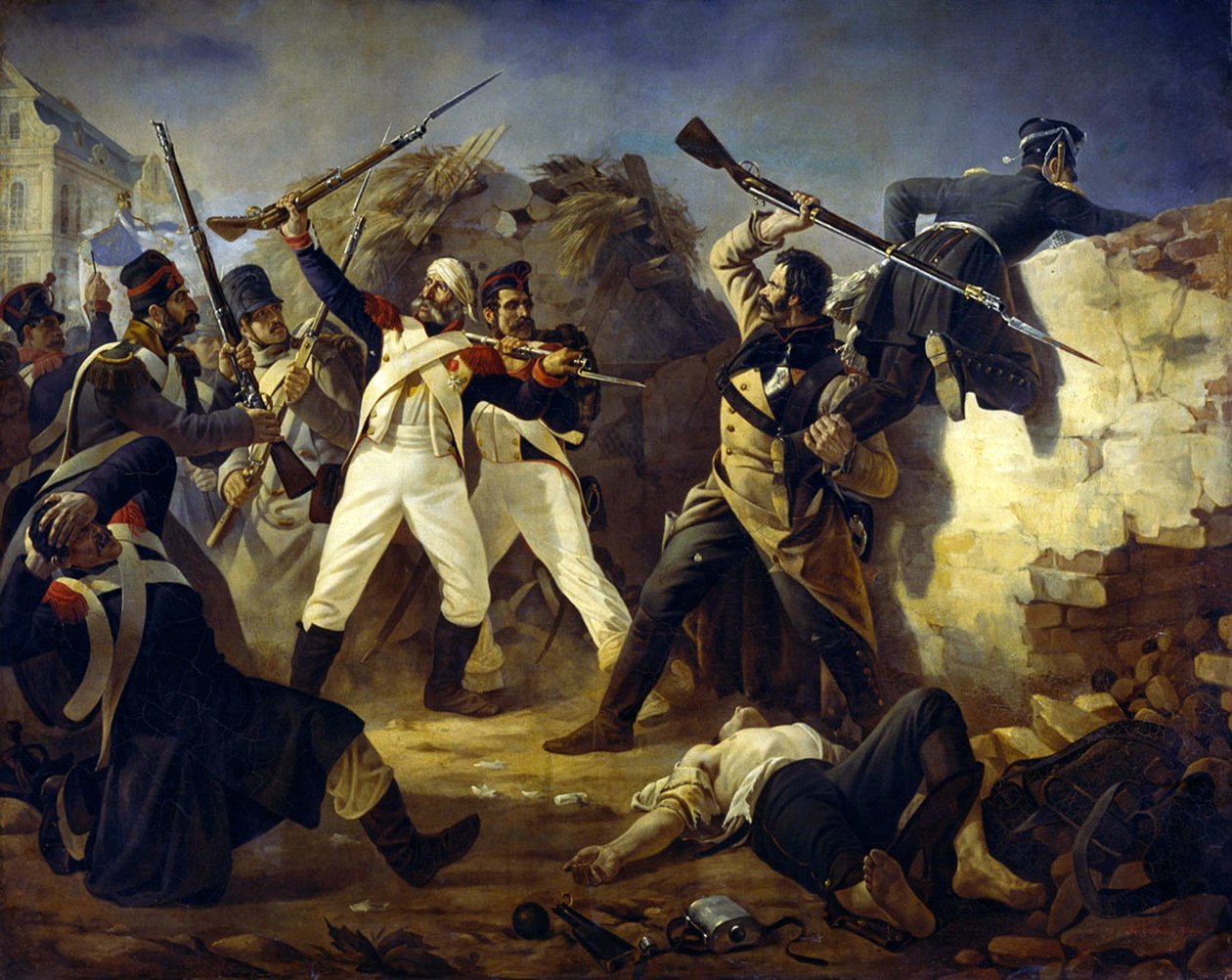 Grenadier Leonty Korennoys heltedåd, 1846. af Polidor Ivanovich Babaev