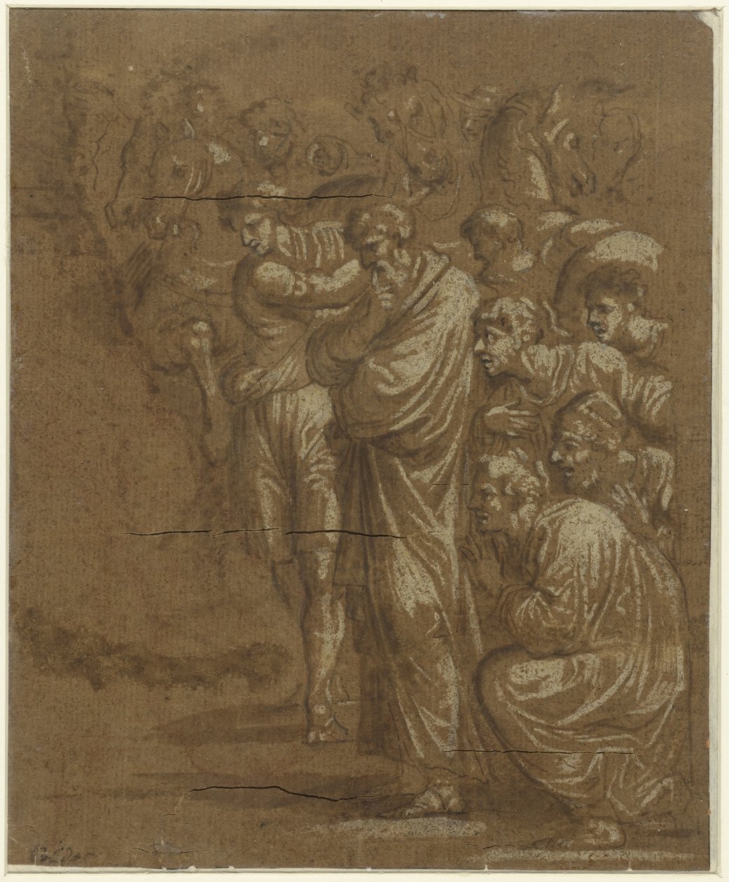 Tilbedelse af kongerne af Polidoro da Caravaggio (possibly)