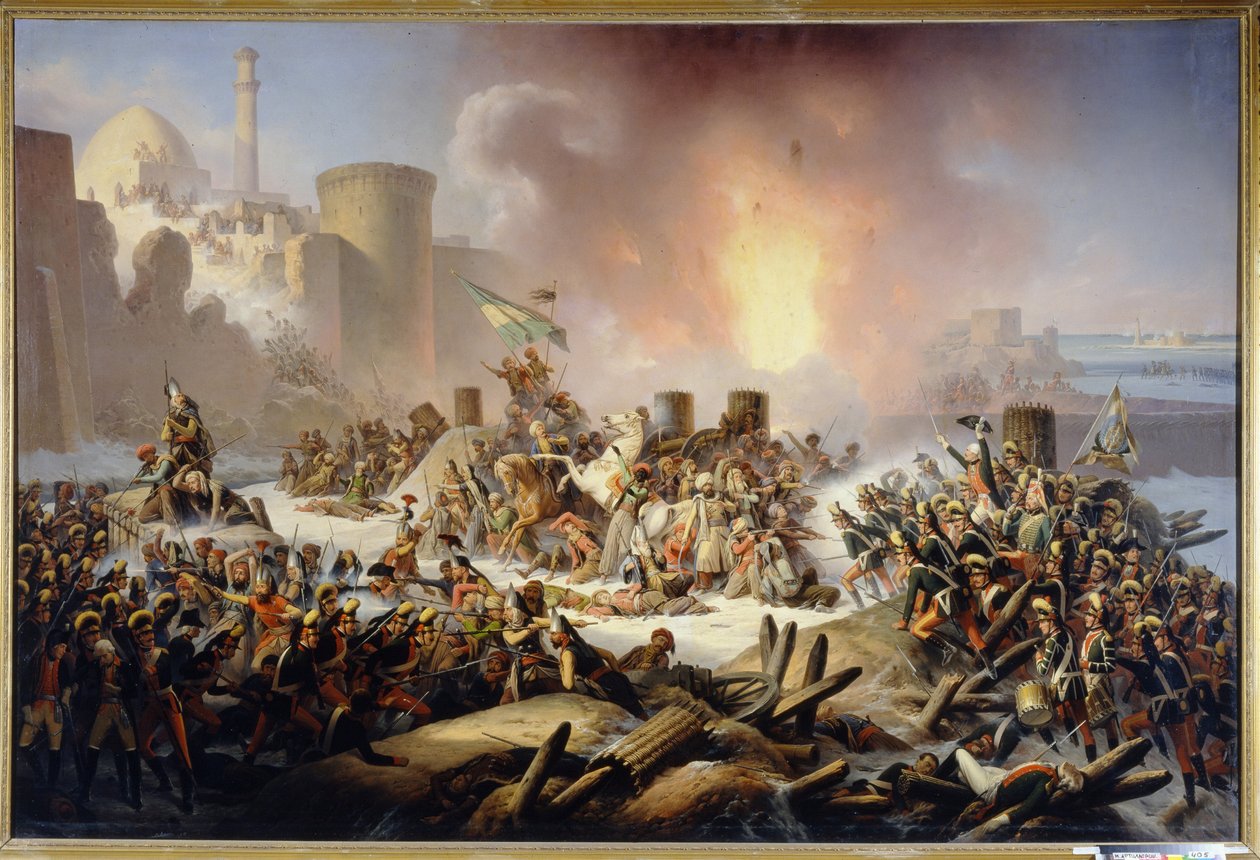 Den anden belejring af fæstningen Ochakov (eller Otchakiv, i Ukraine) i december 1788. (Belejringen af ​​fæstningen Ochakov i december 1788). Episode af den russisk-tyrkiske (russisk-tyrkiske) krig 1787-1792, russiske styrker, kommanderet af prins Grigori  af Polish School
