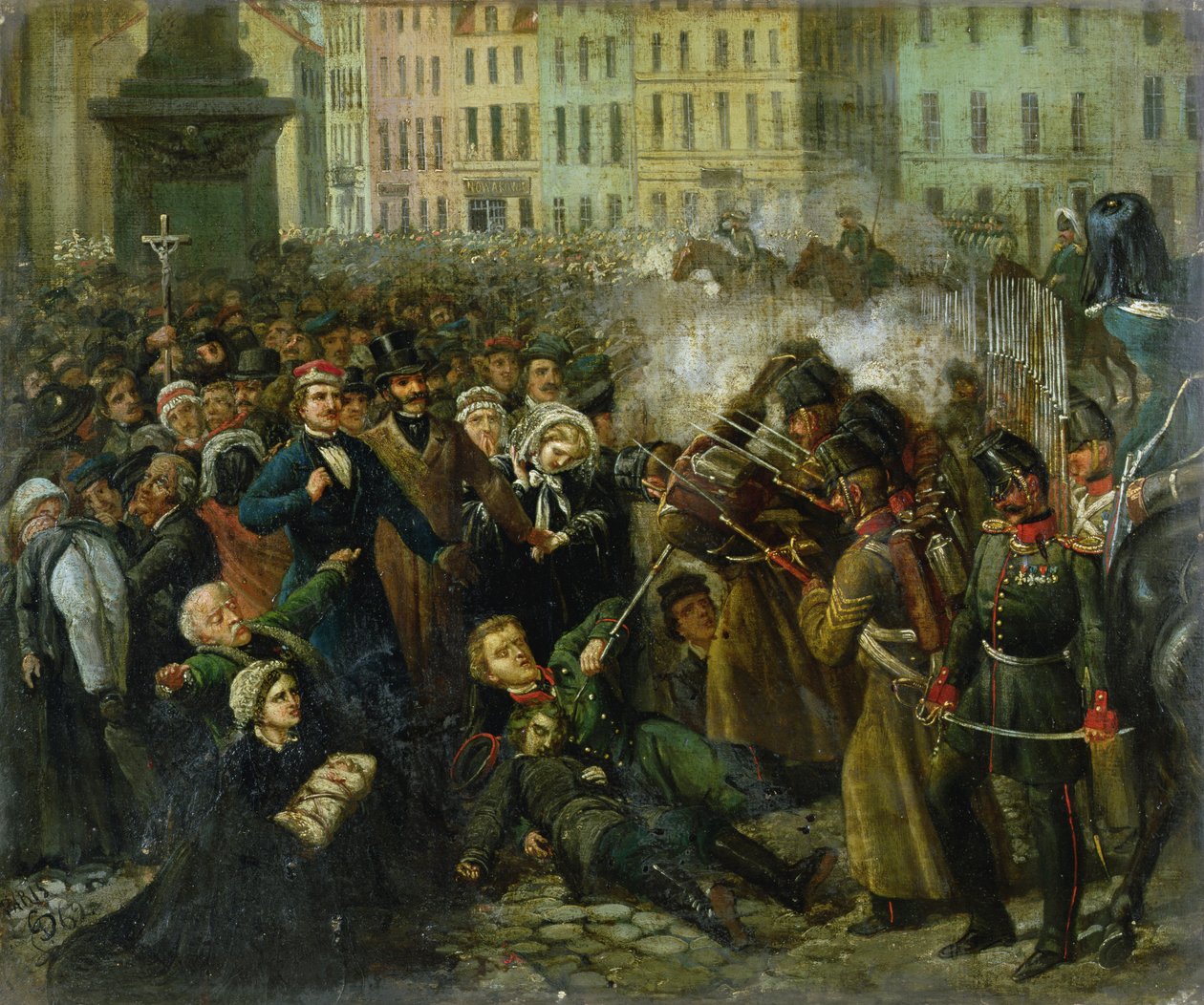 Massakren af Michal Landy, 8. april 1861 af Polish School