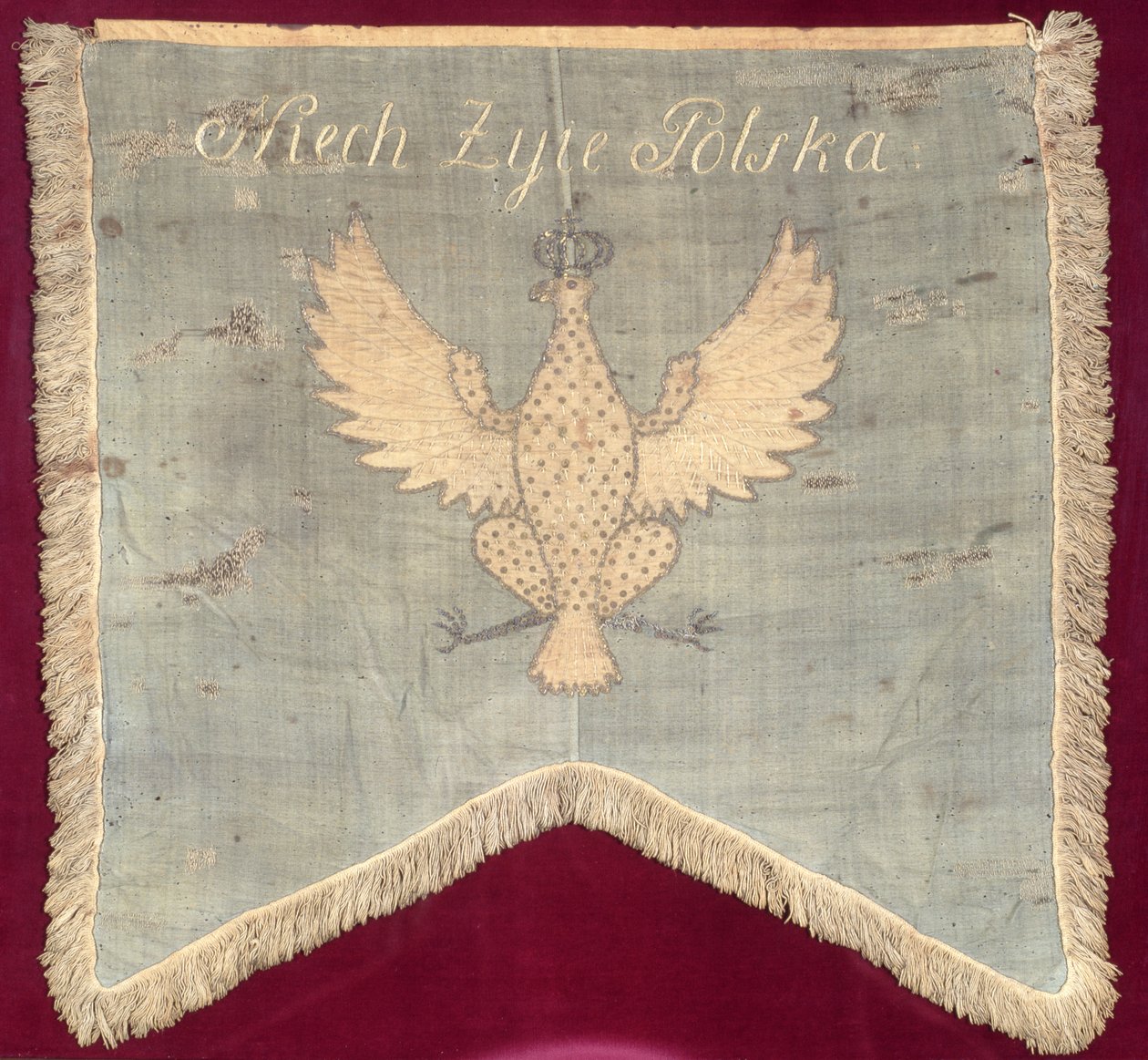 Vimpel fra tiden for Tadeusz Kosciuszko (1746-1817) oprøret i 1794 (uld) af Polish School