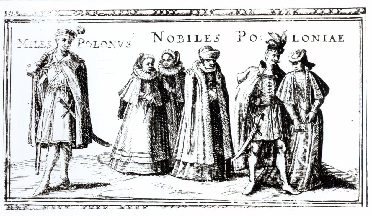 Polsk adel (gravering) (sort foto) af Polish School