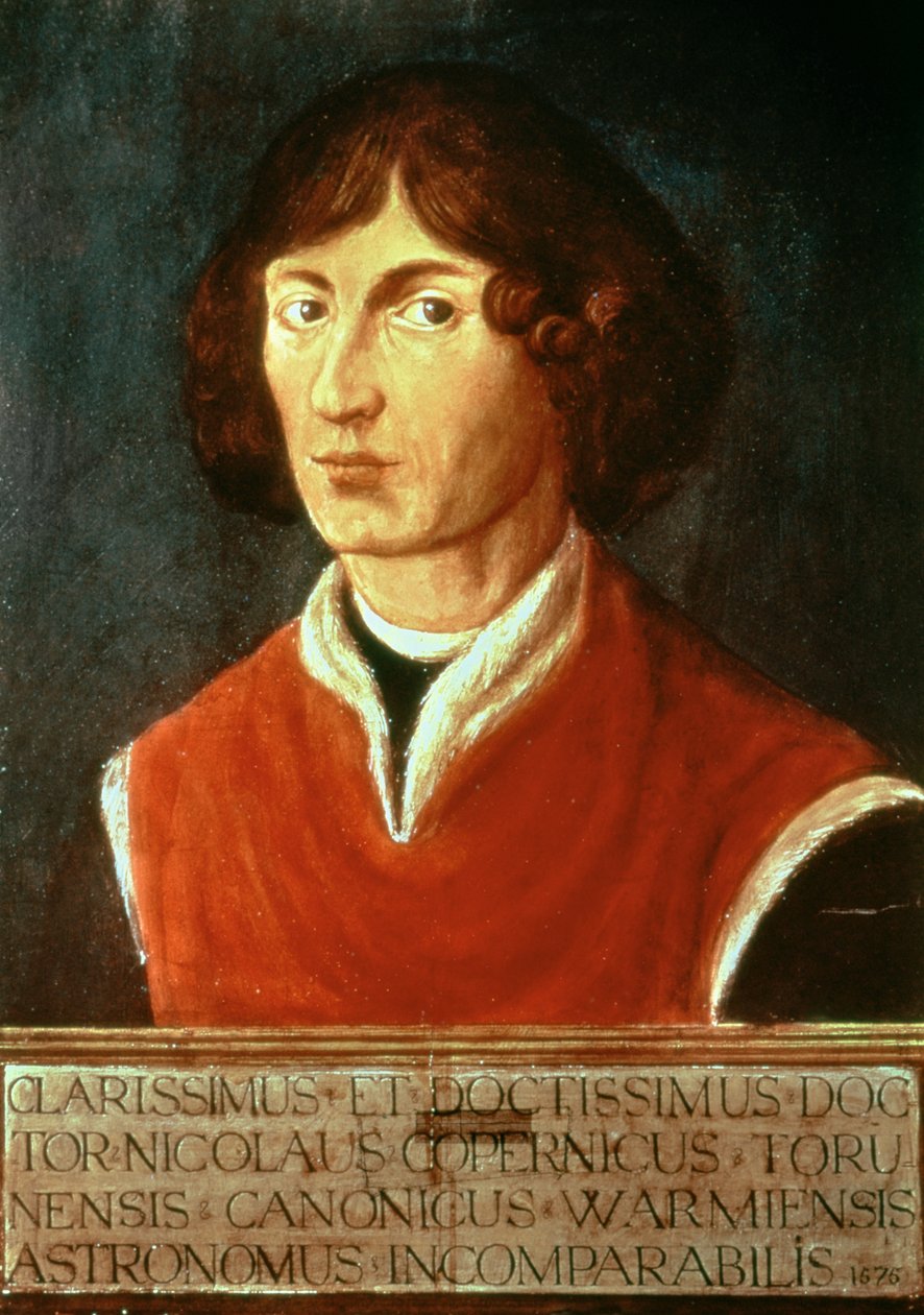 Portræt af Andrea Nicolaus Copernicus (1473-1543) 1575 af Polish School