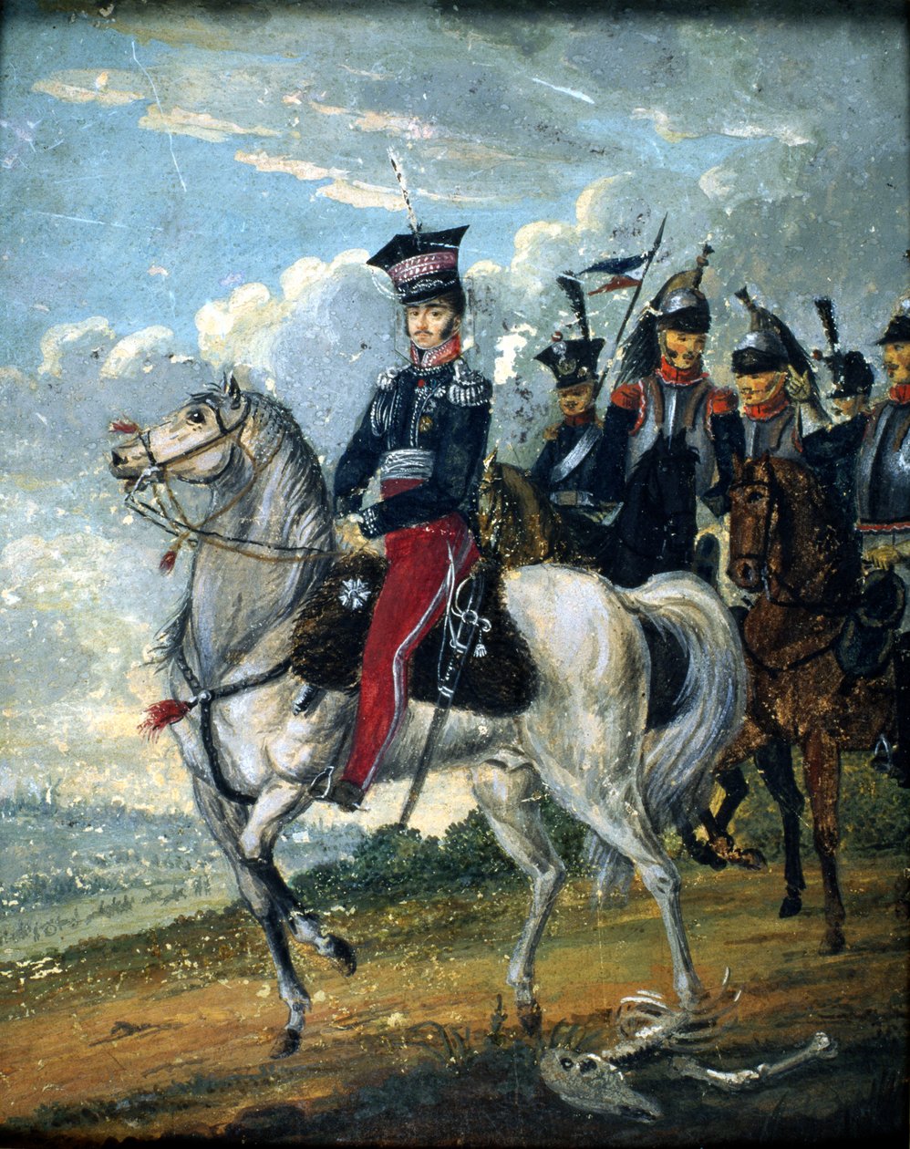 Prins Josef Anton Poniatowski (1763-1813) med guider, ca. 1813 af Polish School