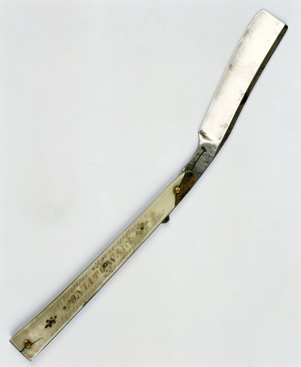 Prins Joseph Poniatowskis (1763-1813) skærehalsskraber (stål og ben) af Polish School