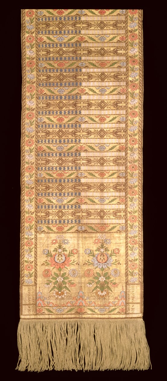 Sash-bælte (silke og guld) af Polish School