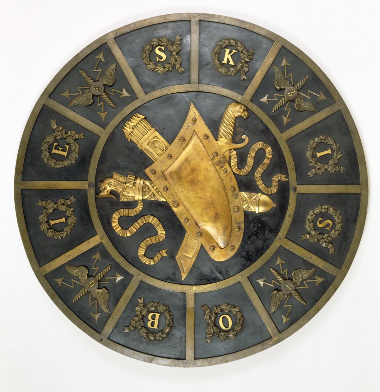 Skjold til ære for kong John Sobieski III (1629-96) (bronze) af Polish School
