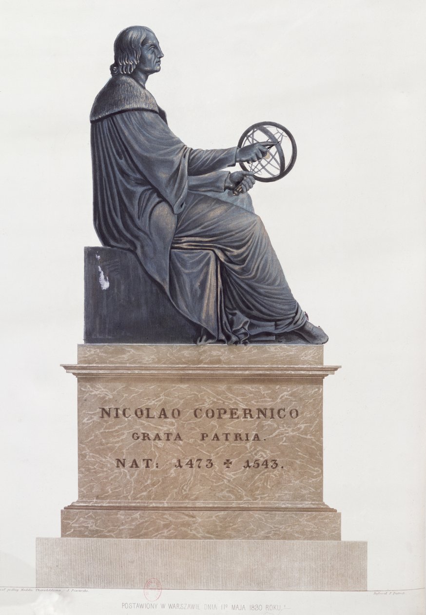 Statue af Nicolaus Copernicus (1473-1543) 1854 af Polish School