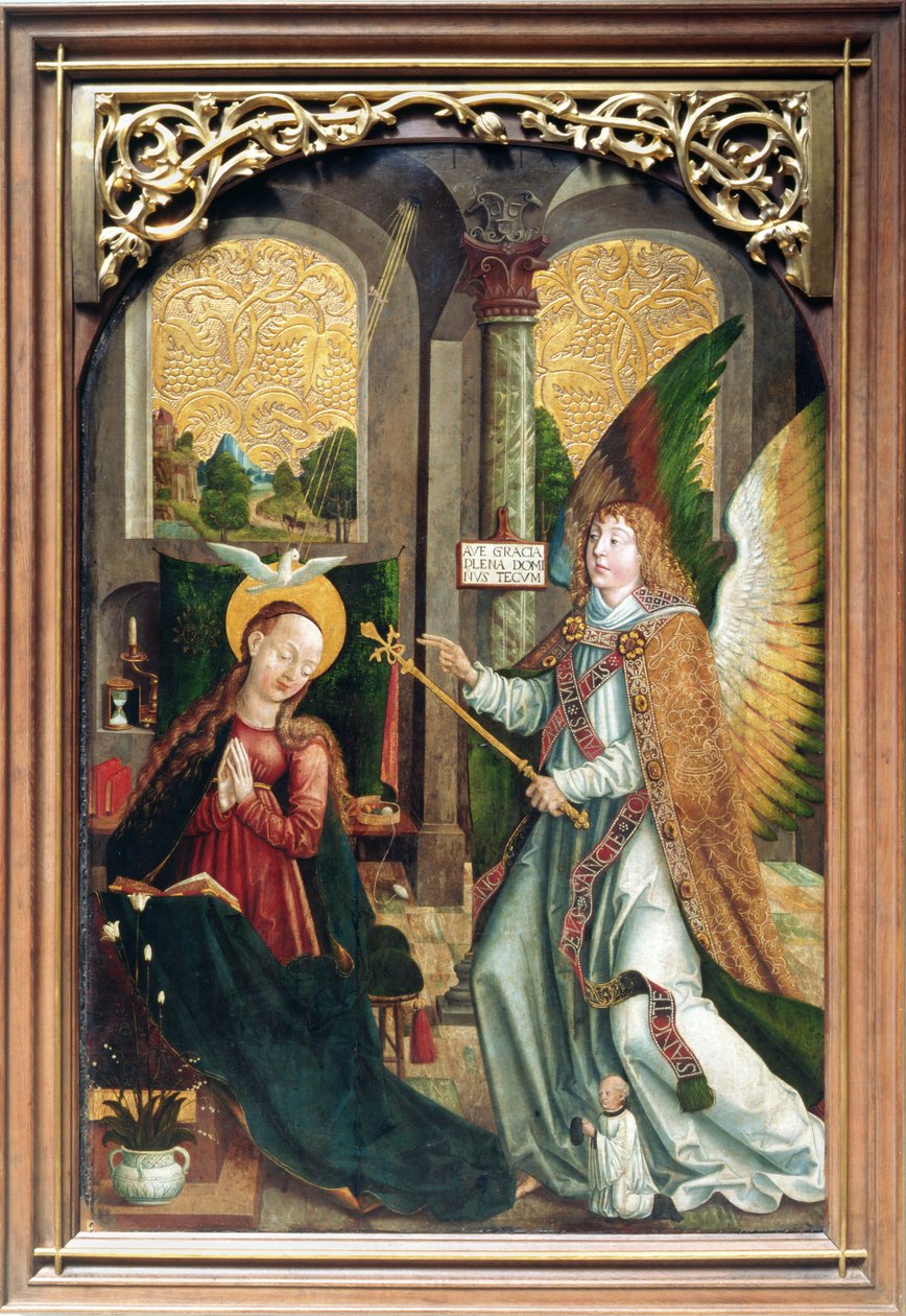 Bebudelsen, 1517 (tempera ombord) af Polish School