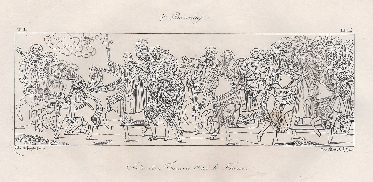 4. basrelief - suite af Frans I af Frankrig af Polyclès Langlois et Espérance Langlois