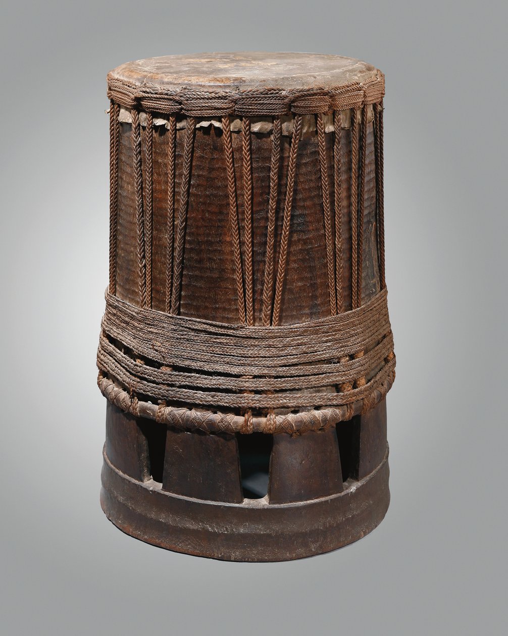 Tambour, Pahu, fra Marquesas-øerne (træ og snor) af Polynesian Polynesian