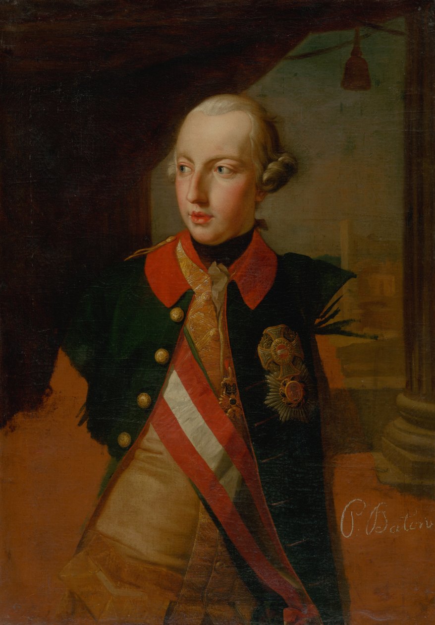 Undersøgelse til portræt af kejser Joseph II af Pompeo Batoni