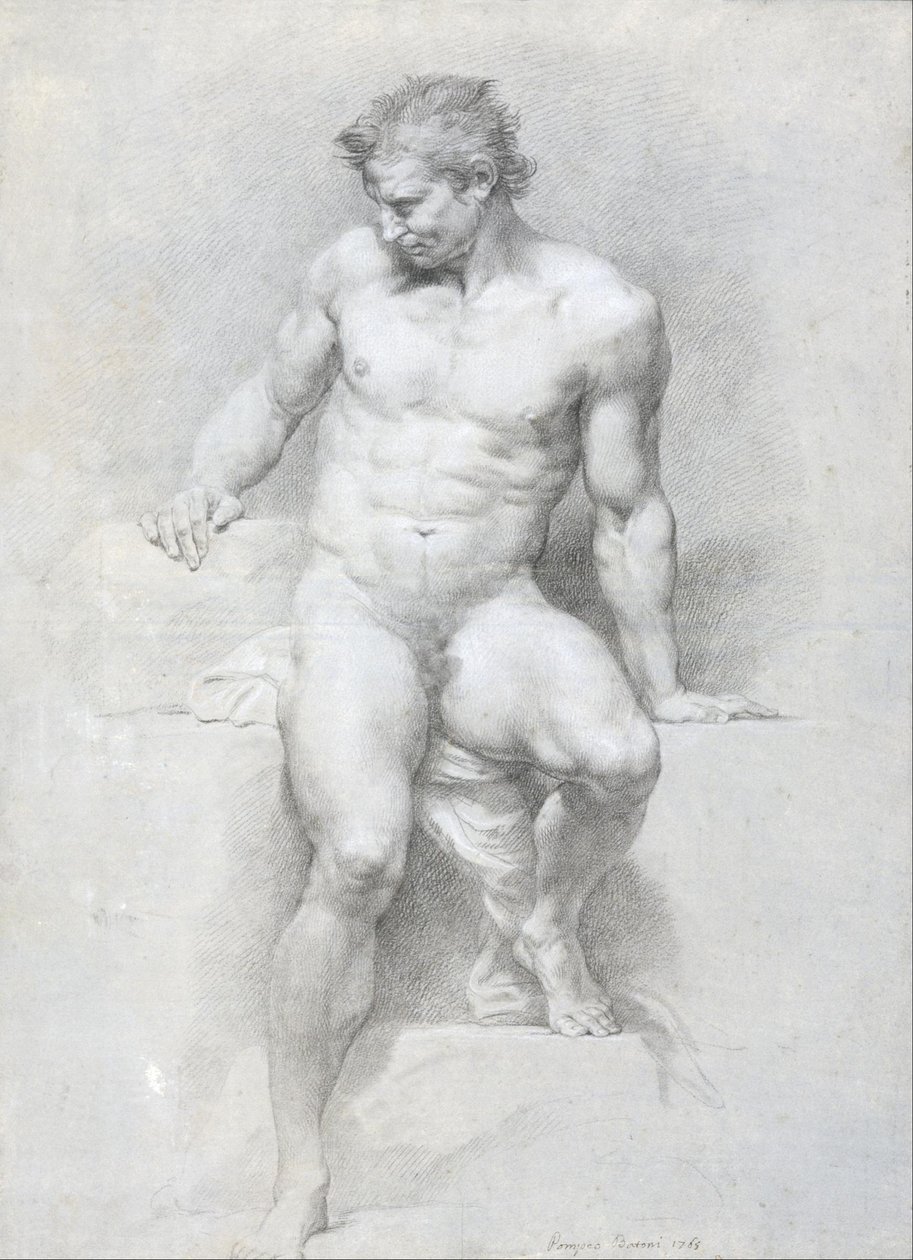 Akademisk nøgen 1457 af Pompeo Girolamo Batoni