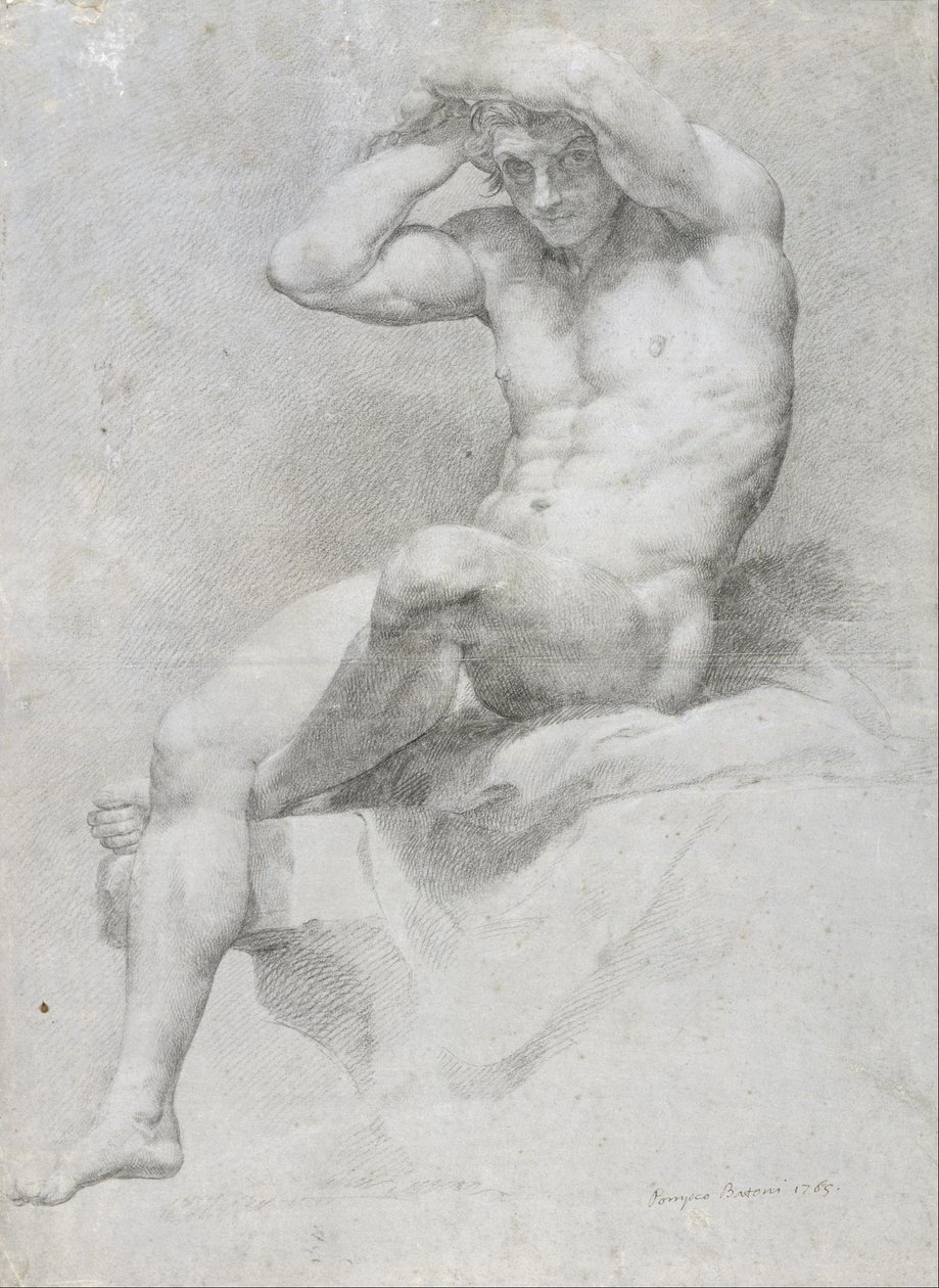 Akademisk nøgen af Pompeo Girolamo Batoni