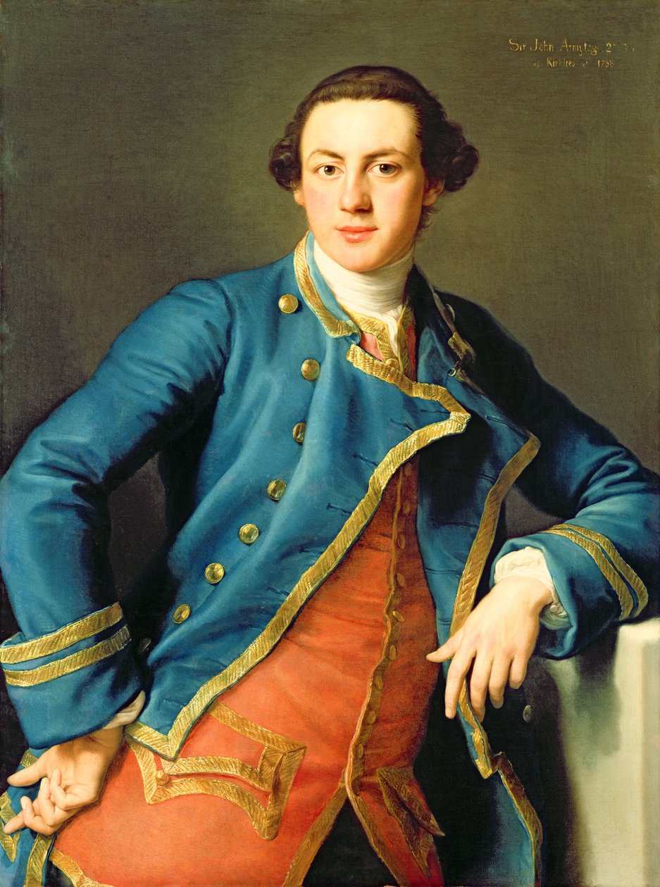 Portræt af Sir John Armytage (1732-58) 2nd Bart of Kirklees, 1758 af Pompeo Girolamo Batoni