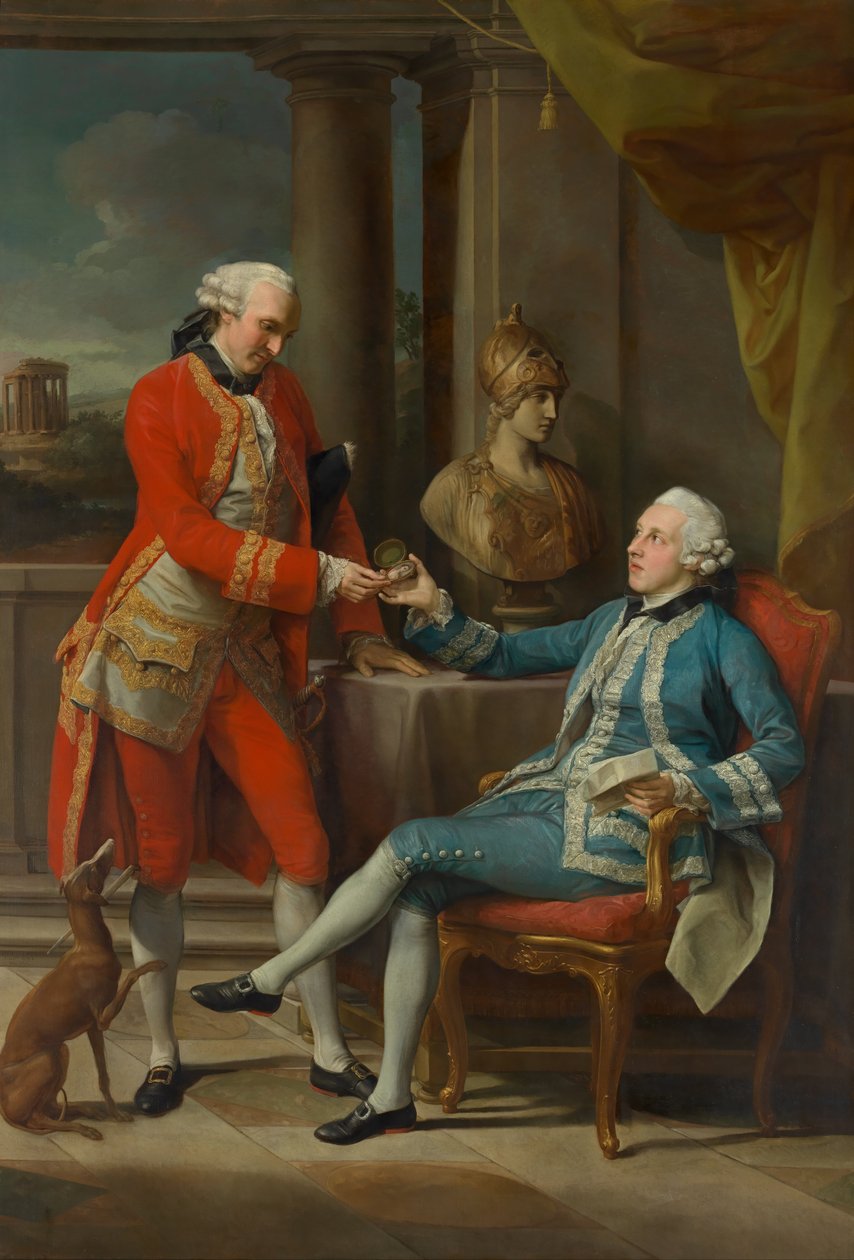 Sir Sampson Gideon og en uidentificeret ledsager af Pompeo Girolamo Batoni