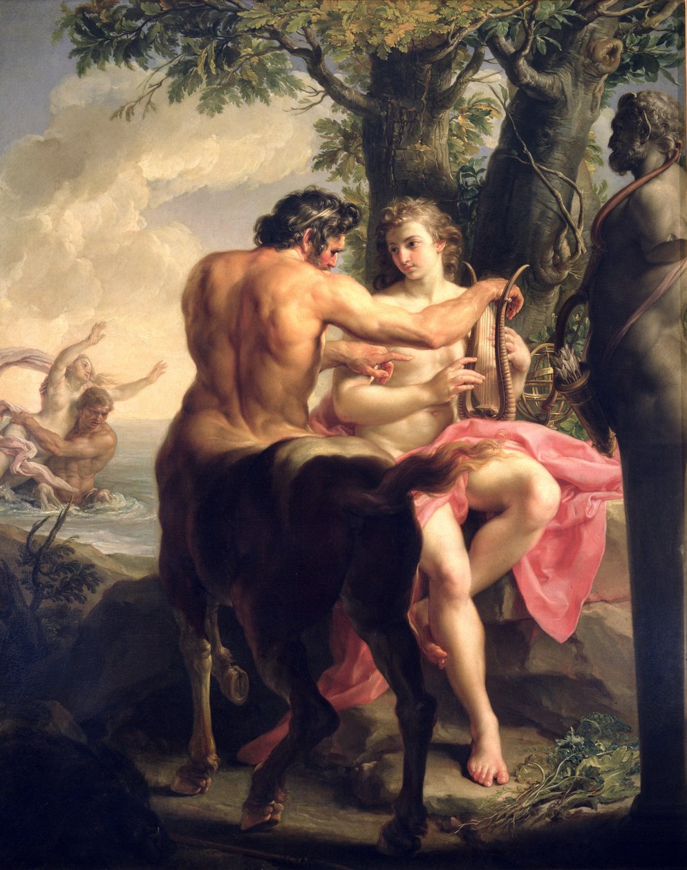 The Education of Achilles af Chiron, 1746 af Pompeo Girolamo Batoni