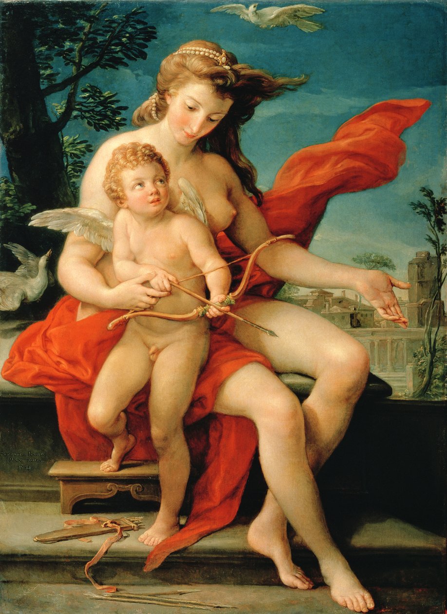 Venus og Amor, 1785 af Pompeo Girolamo Batoni