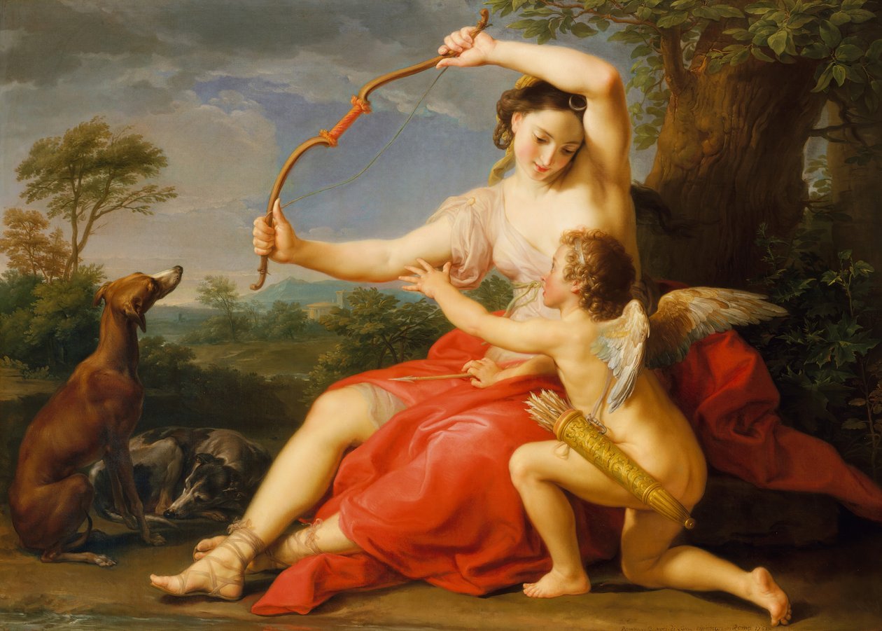 Diana og Amor, 1761. af Pompeo Batoni