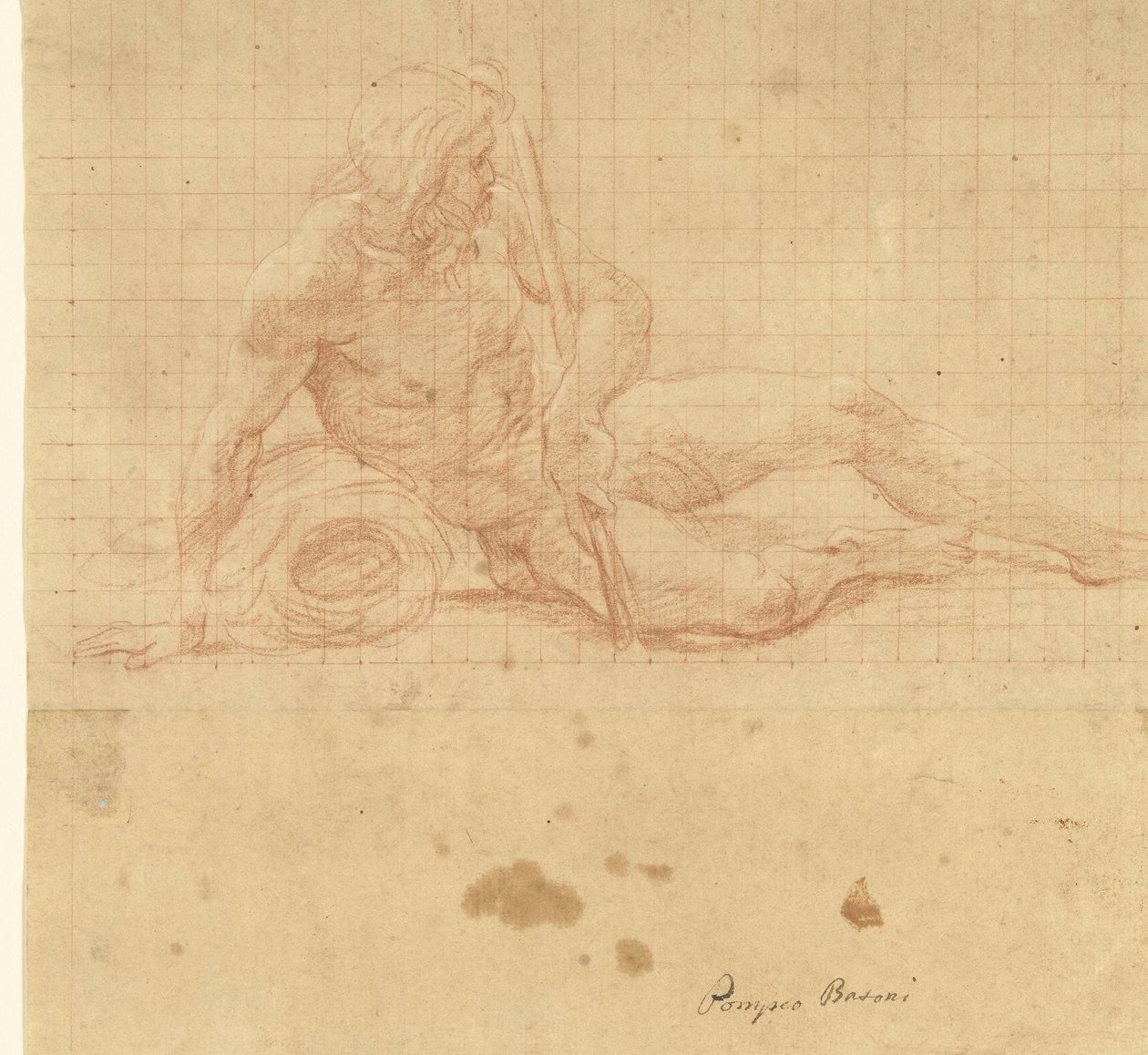 Liggende flodgud af Pompeo Batoni