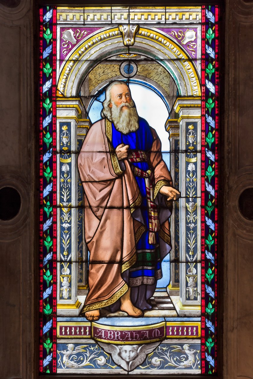 Genova, Duomo (St. Lawrence Cathedral), Johannes Døberens Kapel: farvede glas af Pompeo Bertini af Pompeo Bertini