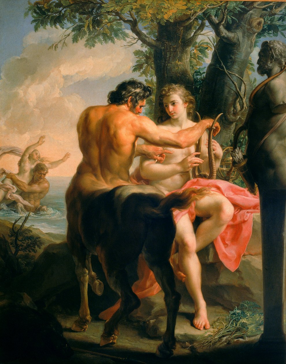 Achilleus og Kentauren Chiron af Pompeo Girolamo Batoni