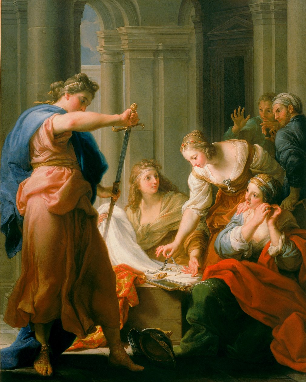 Achilles ved hoffet i Lycomedes af Pompeo Girolamo Batoni