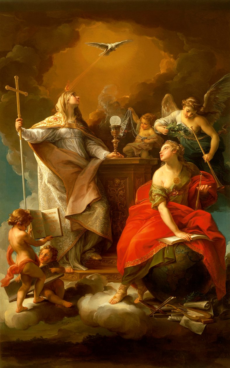 Allegory of Religion, af Pompeo Batoni (1708-1787). af Pompeo Girolamo Batoni