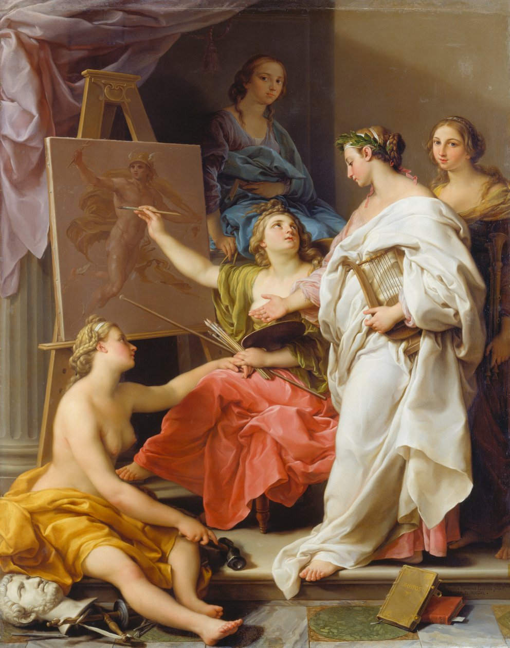Allegori over kunsten af Pompeo Girolamo Batoni
